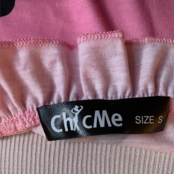 Pink Ruffle Heart Print Top s - Picture 4 of 4